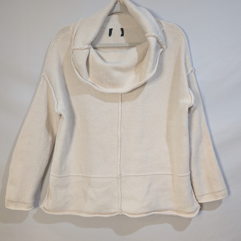Elegant Cream Cowl Neck Sweater